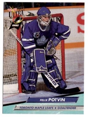 🇨🇦NOW $1🍀 Felix Potvin 1992/93 Fleer Ultra Toronto Maple Leafs Hockey Card